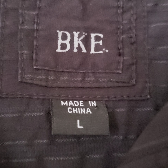 BKE Pin Stripe Black Slim Fit Stretch 👕 Shirt - Picture 2 of 4